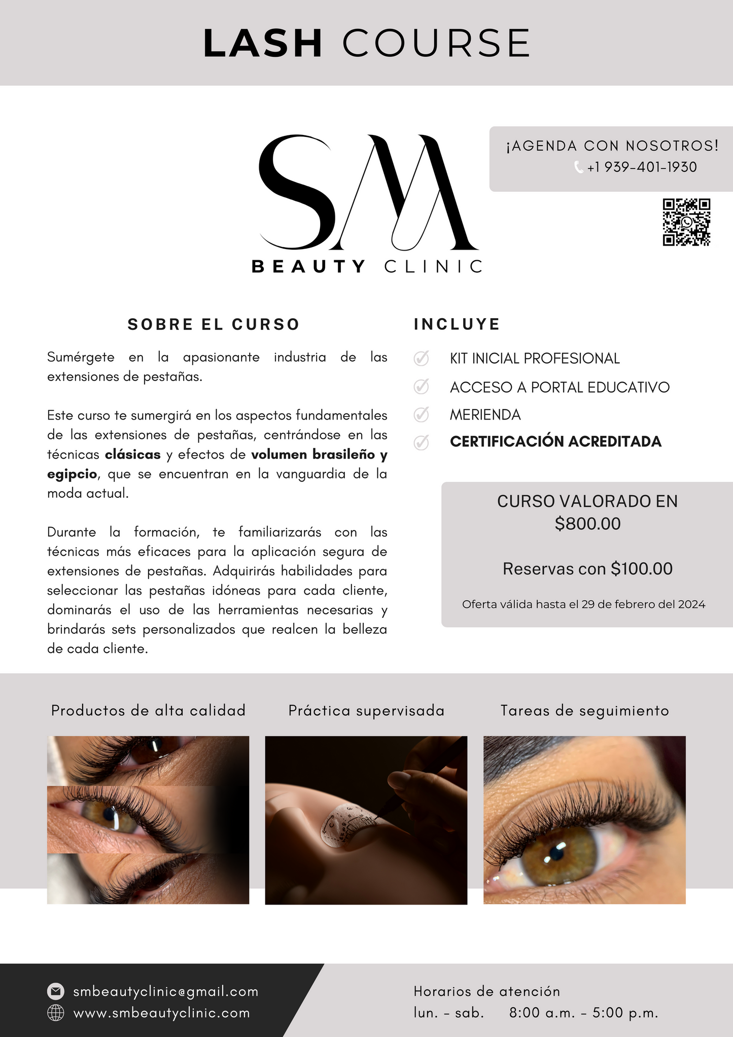 Curso de extensiones de pestañas para principiantes, Presencial en Arecibo Puerto Rico 🌟 Incluye Certificación