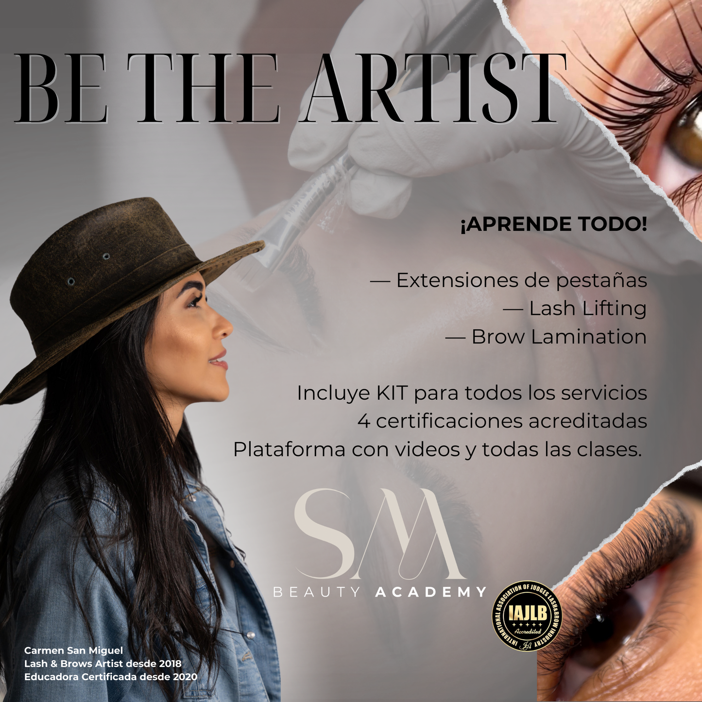 Be The Artist | Presencial | Curso completo de pestañas y cejas