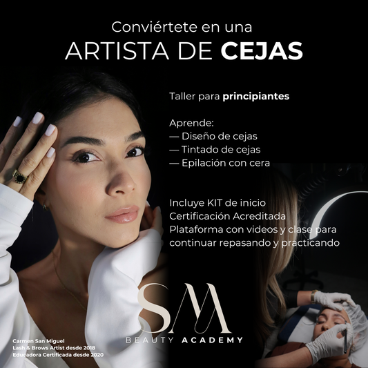 Aprende Diseño y epilacion de cejas + Tinte de Cejas Híbrido | Certificación Incluida