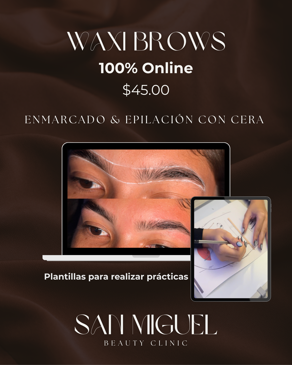 Curso 100% Online de Epilación de cejas con cera
