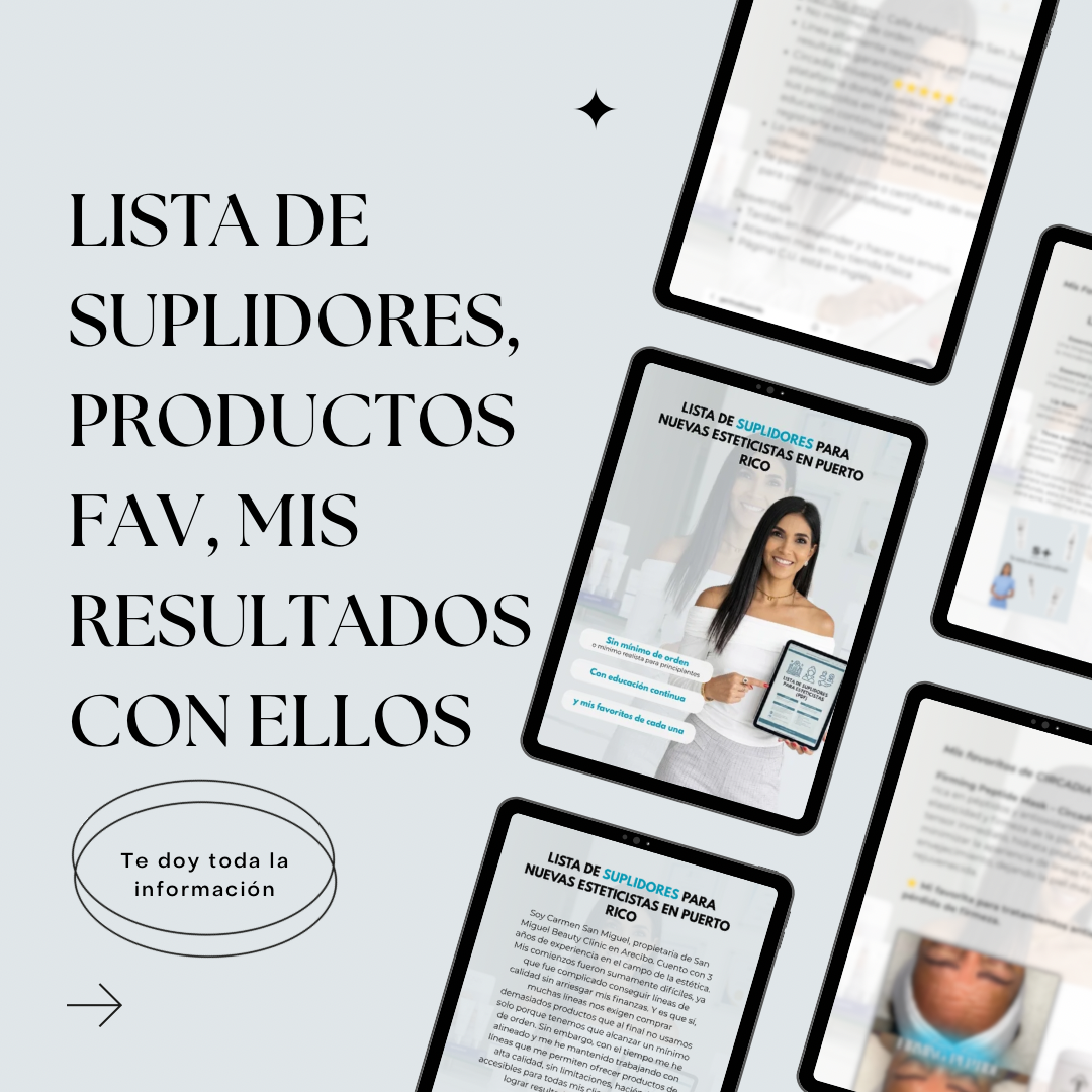 Lista de suplidores de productos de estética para principiantes | NUEVO 2026