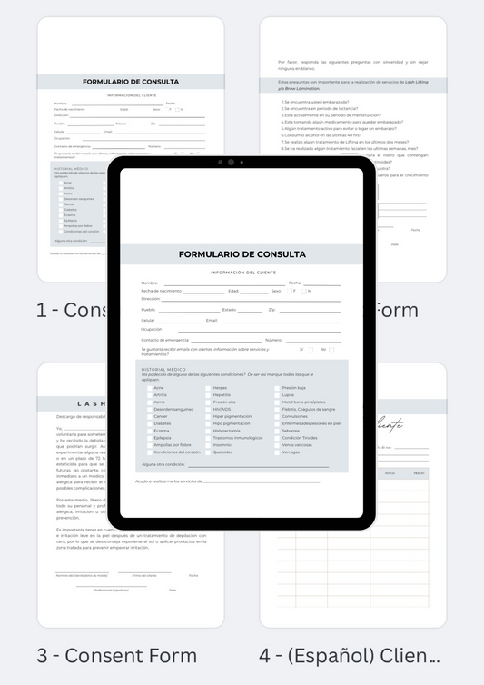 EJEMPLO CUESTIONARIO, RELEVO Y AUTORIZACIÓN DE FOTO/VÍDEOS | EDITABLE